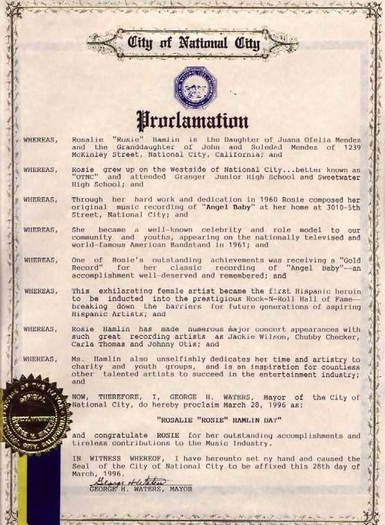 National City Proclamation